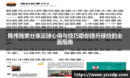 陈伟独家分享足球心得与技巧助你提升球技的全面指南